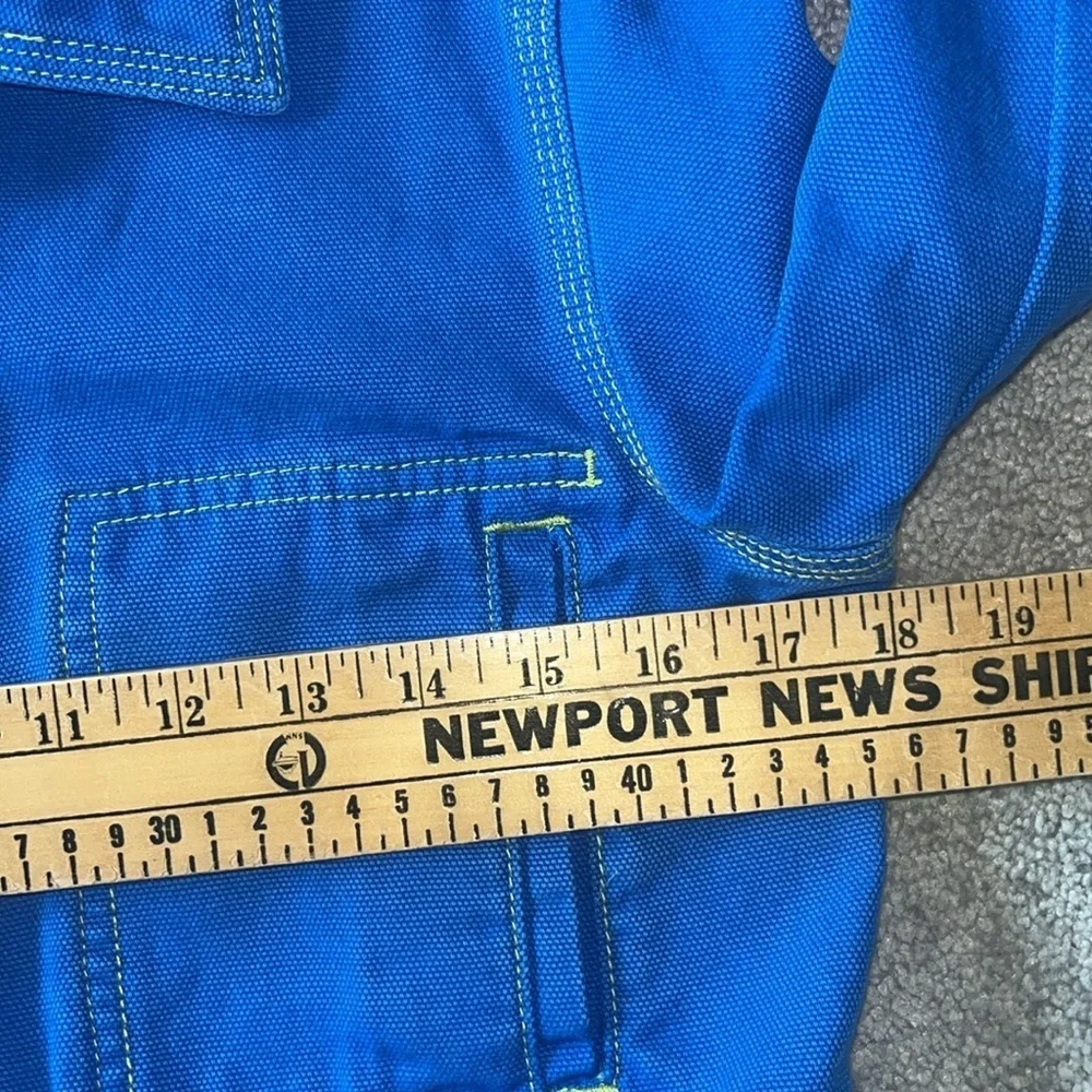 BDG Bright Blue Cropped Jean Jacket Size Small - Picture 12 of 12